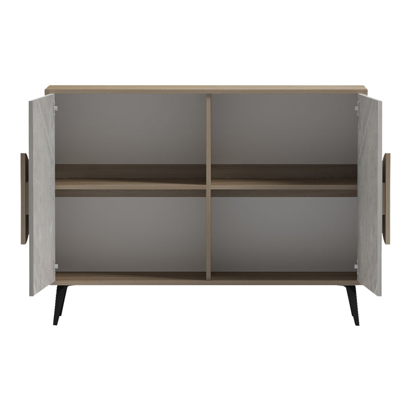 Consola Bufet Gora, Pal melaminat, 110x36x82 cm - Sonoma-Marmura Bej