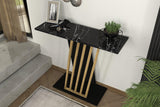 Consola Gravity Negru, Auriu, 90x77x30 cm