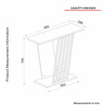 Consola Gravity Negru, Auriu, 90x77x30 cm