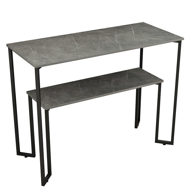 Consolă Homer, Natural - Gri, 110x48x85 cm - Gri