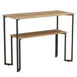 Consolă Homer, Natural - Gri, 110x48x85 cm - Consolă Homer, Natural - Gri, 110x48x85 cm