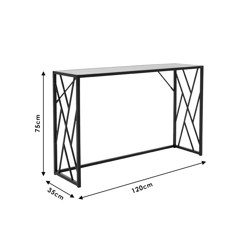 Consola Ivy, nuc - neagra, 120x35x75 cm, foto produs