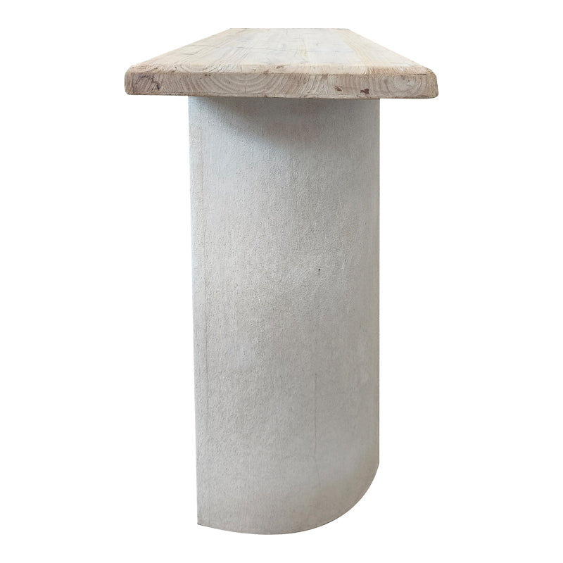 Consola Jeckie, Lemn de brad, Stejar, 120x38x80 cm