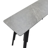 Consolă Lifo, Gri inchis ciment-negru, 120x40x75 cm
