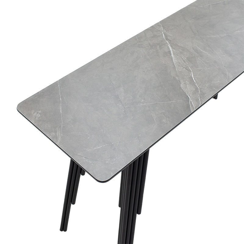 Consolă Lifo, Gri inchis ciment-negru, 120x40x75 cm, detaliu produs