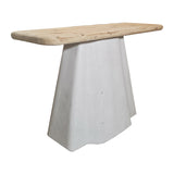 Consola Loberta, Lemn de brad, Natural, 120x38x81 cm