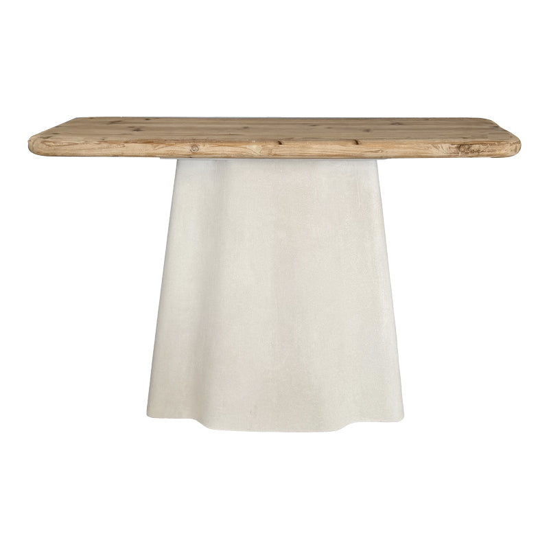 Consola Loberta, Lemn de brad, Natural, 120x38x81 cm