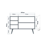 Consolă Mega -  Console 5, Stejar Sonoma, 120x36x90 cm