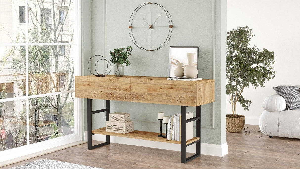 Consola ML23-A, Stejar, 139x76x43 cm
