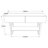 Consola ML23-A, Stejar, 139x76x43 cm