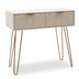 Consolă Model Isla, Alb/Auriu, 80x39x74 cm