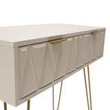 Consolă Model Isla, Alb/Auriu, 80x39x74 cm