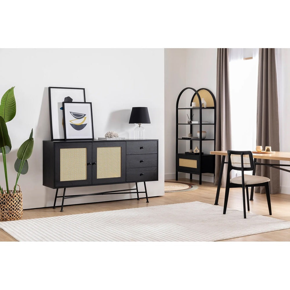 Consola Nala 160 Howard, negru - natural, 160x40 cm - Consola Nala 160 Howard, negru - natural, 160x40 cm