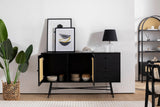 Consola Nala 160 Howard, negru - natural, 160x40 cm - Negru