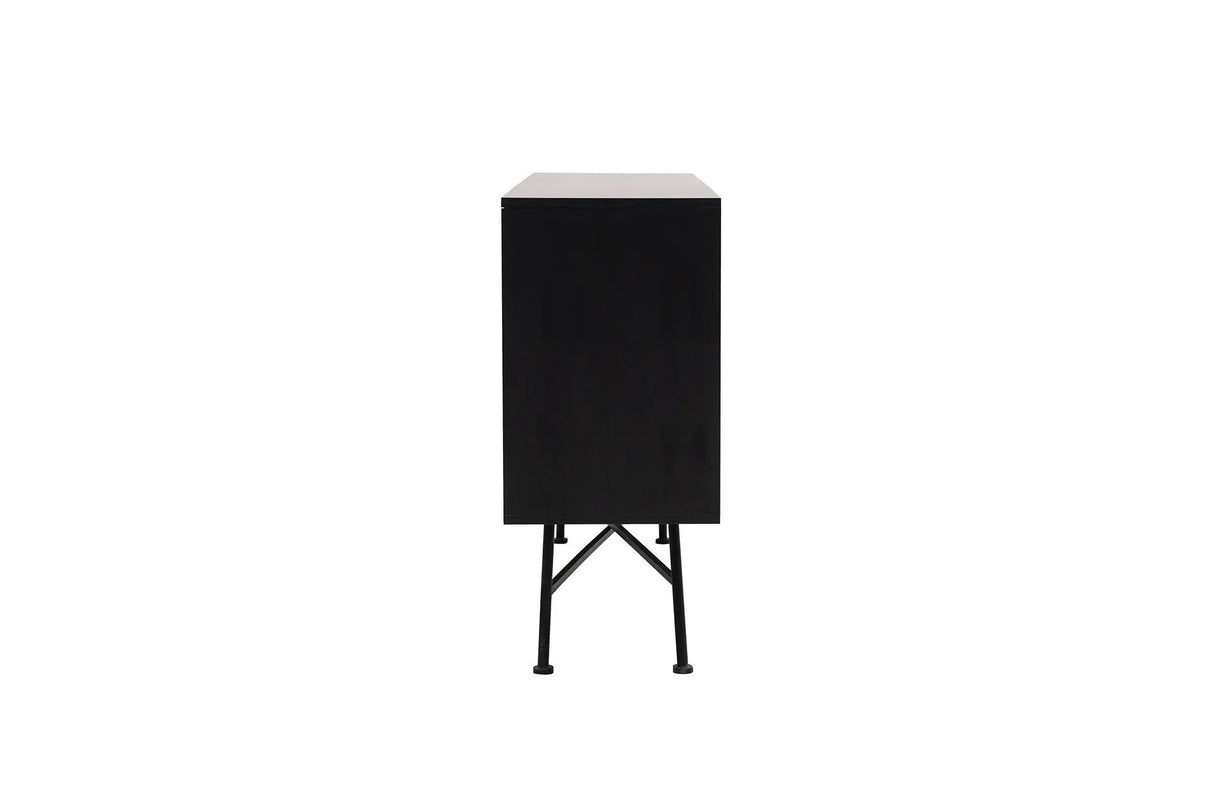 Consola Nala 160 Howard, negru - natural, 160x40 cm - Negru
