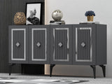Consola Nora Olivia, alb - argintiu - antracit - argintiu, 150x40 cm - Anthracite Silver