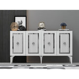 Consola Nora Olivia, alb - argintiu - antracit - argintiu, 150x40 cm - Consola Nora Olivia, alb - argintiu - antracit - argintiu, 150x40 cm