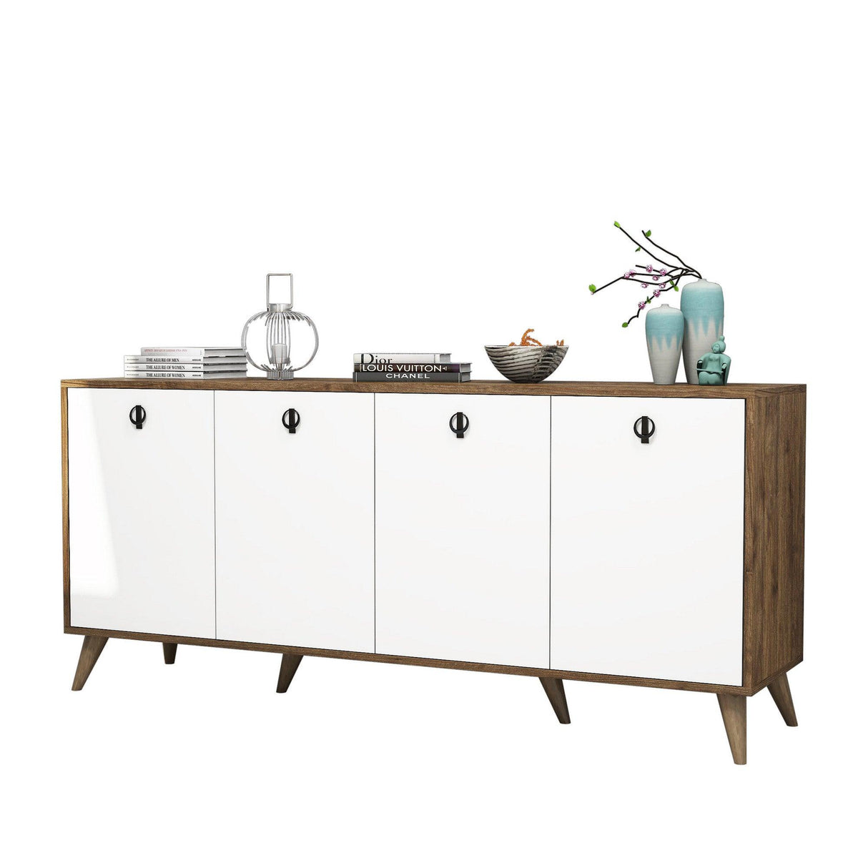 Consola Nowe cu 4 Usi, Nuc, 180x80x45 cm