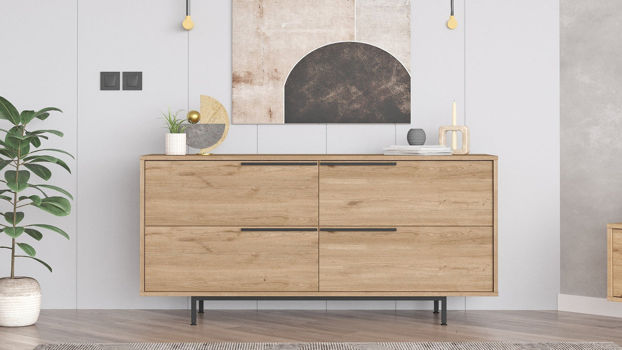 Consola On3 Locelso, nuc - alb, 160x45 cm