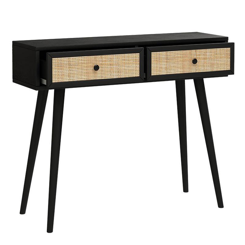 Consolă Oslo, Sonoma - Negru, 100x29x81 cm - Negru 