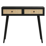 Consolă Oslo, Sonoma - Negru, 100x29x81 cm - Negru 