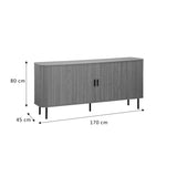 Consolă Scandi MDF, Natural, 170x45x80 cm