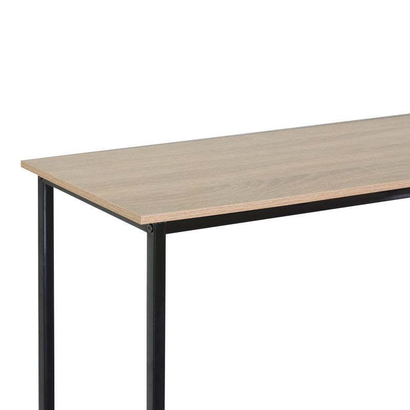Consola Shima, Stejar-Negru, 106x35x81 cm, Negru-Stejar, vedere laterală, PAL melaminat, metal, pentru locuință