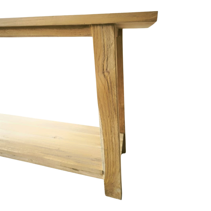 Consolă, Teak, Natur, 200x40x80 cm