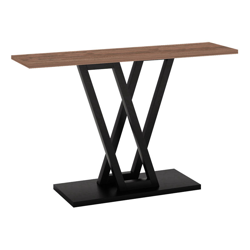 Consola Wirmo, Melamina si metal, 110x30x80 cm - Nuc-Negru