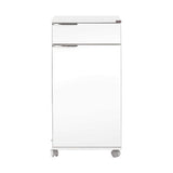 Corp Mobil ADR-411-PP-1 Home Collection® Diamond, cu usa, sertar si rotile, Alb, 50x100x40 cm