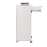 Corp Mobil ADR-411-PP-1 Home Collection® Diamond, cu usa, sertar si rotile, Alb, 50x100x40 cm