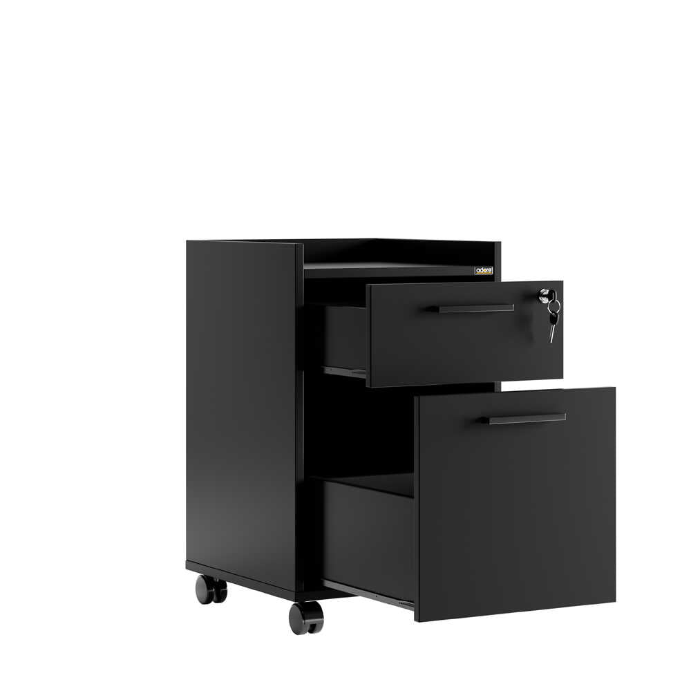 Corp Mobil GKS-920-EE-1 Home Collection® Gaming cu 2 sertare si incuietoare, Negru, 40x56x40 cm