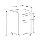 Corp Mobil GKS-920-EE-1 Home Collection® Gaming cu 2 sertare si incuietoare, Negru, 40x56x40 cm
