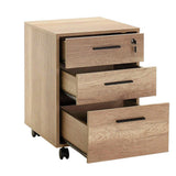 Corp Mobil NKS-530-TT-1 Home Collection® New York Rollbox, 3 Sertare, sertar cu cheie, Natur, 45x63x51 cm