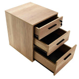 Corp Mobil NKS-530-TT-1 Home Collection® New York Rollbox, 3 Sertare, sertar cu cheie, Natur, 45x63x51 cm