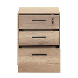 Corp Mobil NKS-530-TT-1 Home Collection® New York Rollbox, 3 Sertare, sertar cu cheie, Natur, 45x63x51 cm