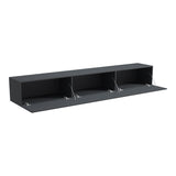 Corp TV de perete cu LED Rival, Modern, Pal melaminat, Antracit, 210x35x30 cm