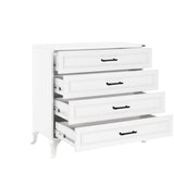 Comoda SFN-1004-DD-1 Home Collection® Country, 4 sertare, Alb, 90x89x45 cm