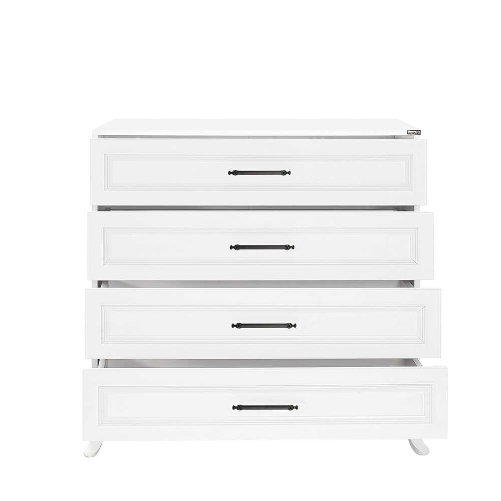 Comoda SFN-1004-DD-1 Home Collection® Country, 4 sertare, Alb, 90x89x45 cm