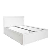 Pat dublu KRB-1016-DD-3 Home Collection® Country cu loc de depozitare, Alb, 165x110x205 cm