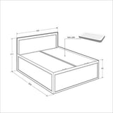 Pat dublu KRB-1016-DD-3 Home Collection® Country cu loc de depozitare, Alb, 165x110x205 cm