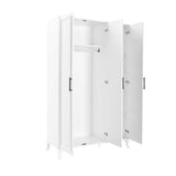 Dulap Haine GRD-1030-DD-3 Home Collection® Country, 3 usi, Alb, 103x199x51 cm