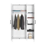 Dulap Haine GRD-1030-DD-3 Home Collection® Country, 3 usi, Alb, 103x199x51 cm