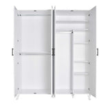 Dulap Haine GRD-1040-DD-3 Home Collection® Country, 4 usi, Alb, 180x224x62 cm