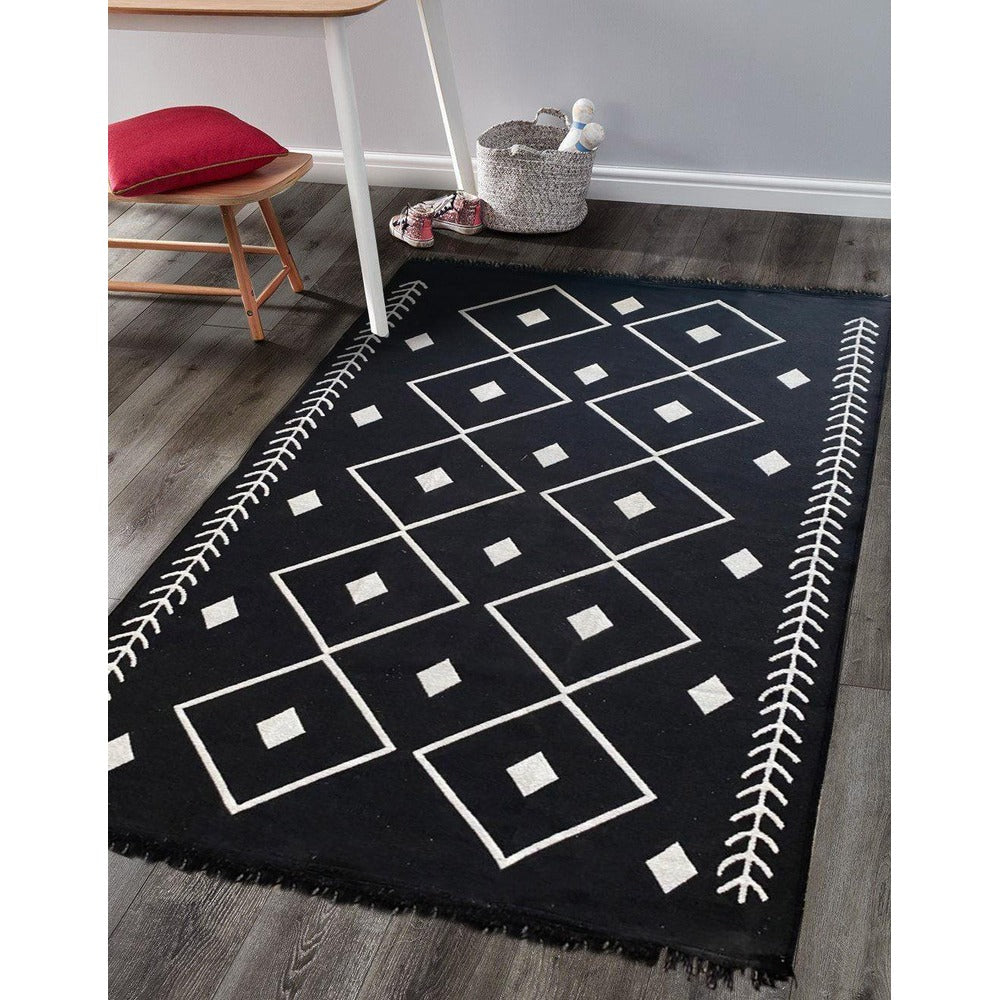 Covor Cotton 2, Negru (diverse dimensiuni) - Covor Cotton 2, Negru (diverse dimensiuni)
