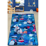 Covor de Copii Mare Albastra, Albastru, 80x150 cm