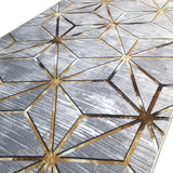 Covor de Hol Diamond, Lavabil, Antibacterian, Antiderapant, Gri, 300x80 cm