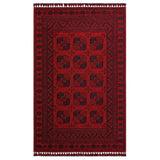 Covor de living / dormitor Maze Home Buhari, Lavabil, Retro Oriental, Rosu, 120x180 cm