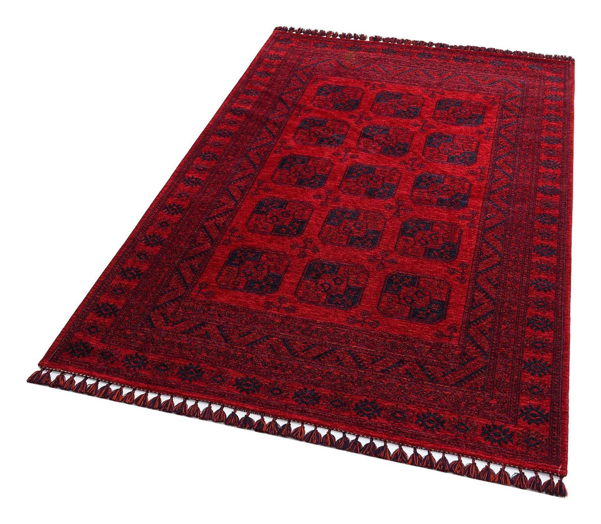Covor de living / dormitor Maze Home Buhari, Lavabil, Retro Oriental, Rosu, 120x180 cm