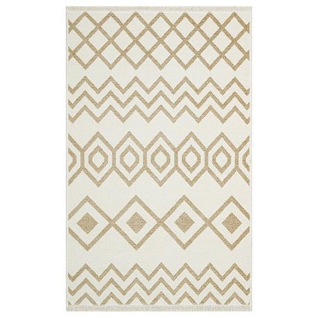 Covor de living / dormitor Maze Home Mondo Reversibil, Cream Beige 01 (diverse dimensiuni), 80x150 cm